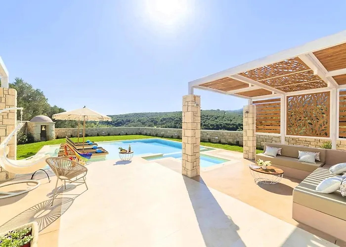 Blue Lake Villa Heated Pool Georgioúpoli