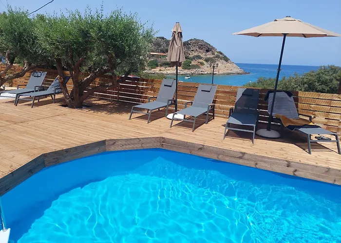 Private Beachfront Villa Phi Φ Agios Nikolaos 