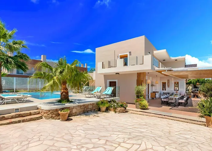 Island Villa Heated Pool Georgioúpoli
